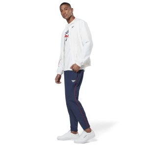 Koszulki Męskie Reebok Classic Vector Białe/Granatowe PL 06FXHRJ